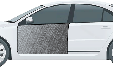 Verbrauch von Autolack nach Fahrzeugteilen