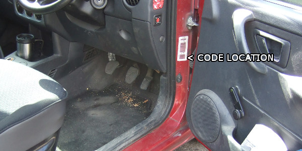 CITRO&Euml;N Werkslack-Code-Etikett &ndash; pr&uuml;fen Sie die Originalfarbe Ihres Fahrzeugs.